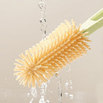 7-in-1 Bottle Brush Set, Portable Infant Bottle Cleaning Kit with Drying Rack—Green