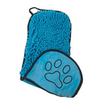 Hand-Insert Pet Absorbent Towel, Quick-Drying Bath Towel for Dogs & Cats—Blue