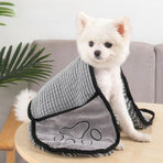 Hand-Insert Pet Absorbent Towel, Quick-Drying Bath Towel for Dogs & Cats—Blue