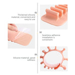 Wall-Mount Silicone Makeup Brush Holder, 2-in-1 Cleaning & Drying Cosmetic Brush Organizer—Pink