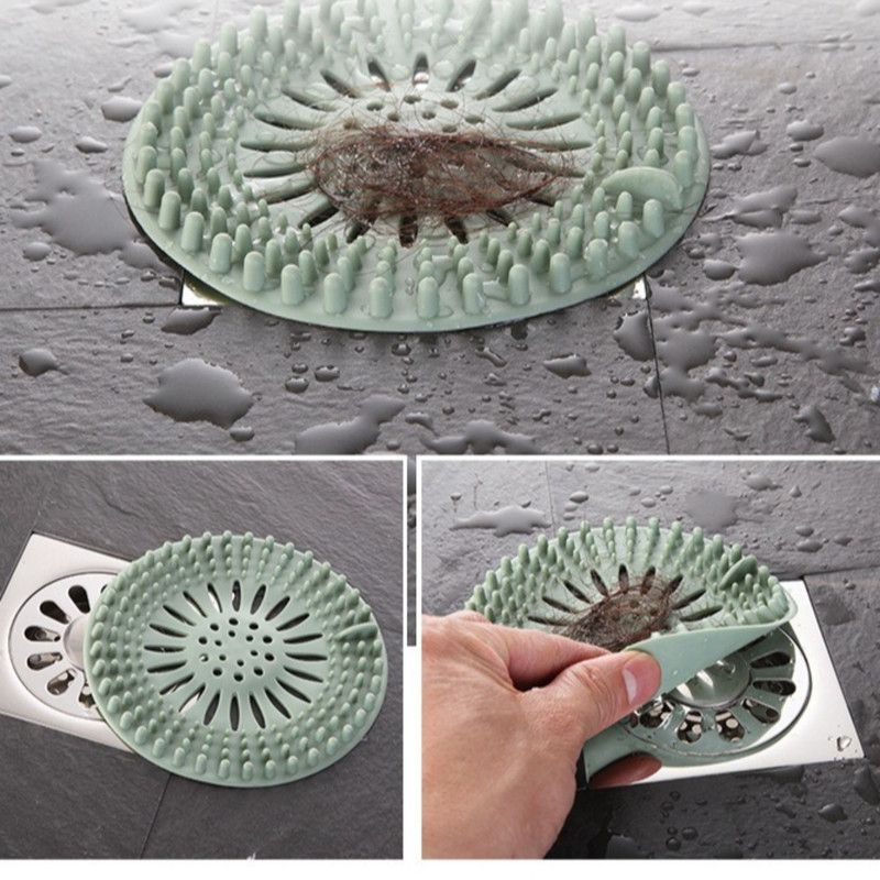 Silicone Anti-clog Filter Cover, Bathroom Drain Hair Catcher, Kitchen Sink Drain Strainer—Pink