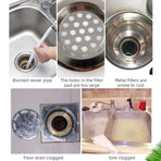 Silicone Anti-clog Filter Cover, Bathroom Drain Hair Catcher, Kitchen Sink Drain Strainer—Pink