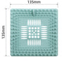 TPR Square Drain Mat, Bathroom Hair Catcher, Kitchen Sink Drain Anti-clog Filter—Blue
