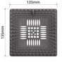 TPR Square Drain Mat, Bathroom Hair Catcher, Kitchen Sink Drain Anti-Clog Filter—Gray