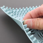 TPR Square Drain Mat, Bathroom Hair Catcher, Kitchen Sink Drain Anti-Clog Filter—Green
