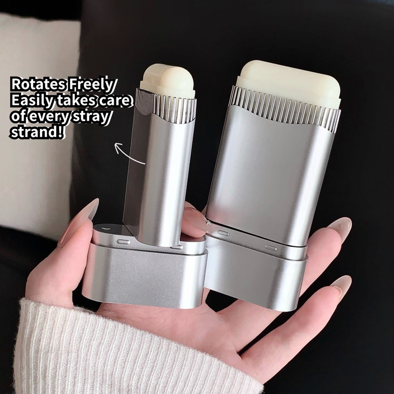 Rotatable Broken Hair Finishing Stick, Hair Styling Wax for Bangs & Flyaways, Makeup Hairstyle