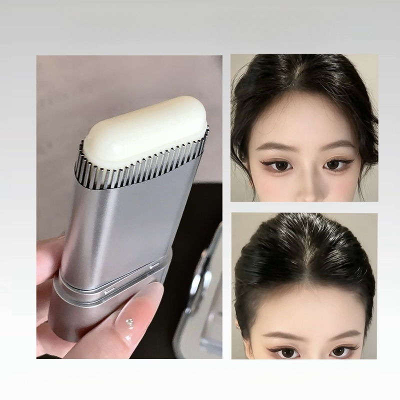 Rotatable Broken Hair Finishing Stick, Hair Styling Wax for Bangs & Flyaways, Makeup Hairstyle