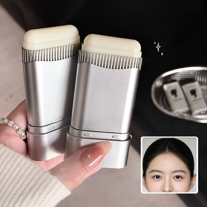 Rotatable Broken Hair Finishing Stick, Hair Styling Wax for Bangs & Flyaways, Makeup Hairstyle
