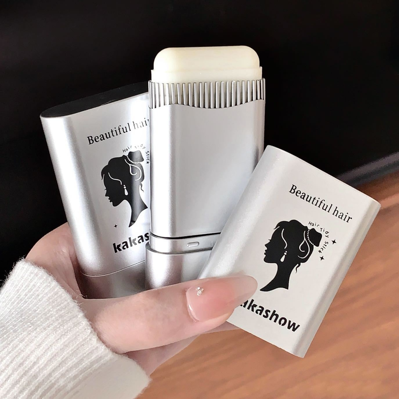 Rotatable Broken Hair Finishing Stick, Hair Styling Wax for Bangs & Flyaways, Makeup Hairstyle
