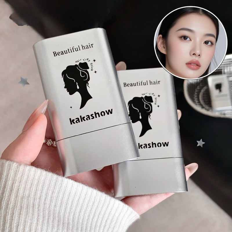 Rotatable Broken Hair Finishing Stick, Hair Styling Wax for Bangs & Flyaways, Makeup Hairstyle