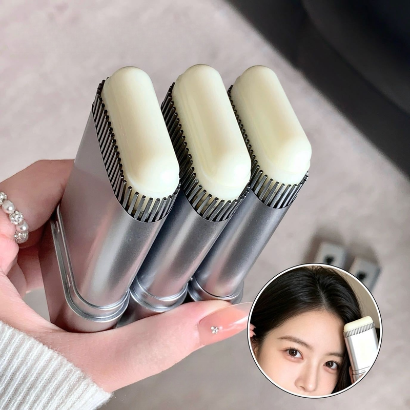 Rotatable Broken Hair Finishing Stick, Hair Styling Wax for Bangs & Flyaways, Makeup Hairstyle