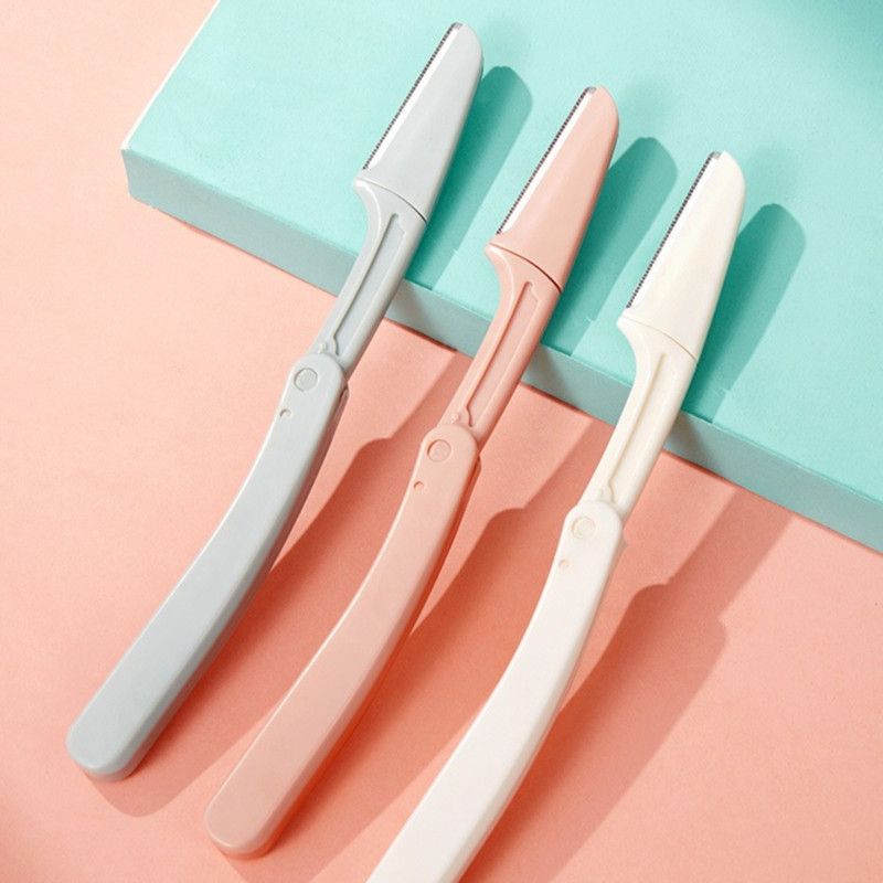 Folding Eyebrow Razor , Anti-scratch Brow Shaper, 3 Pack Makeup Tool