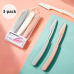 Folding Eyebrow Razor , Anti-scratch Brow Shaper, 3 Pack Makeup Tool