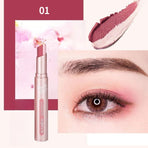 Dual Color Gradient Eyeshadow Stick, Waterproof and Sweat-Proof Shimmer Eye Shadow Pencil—Peach Pink