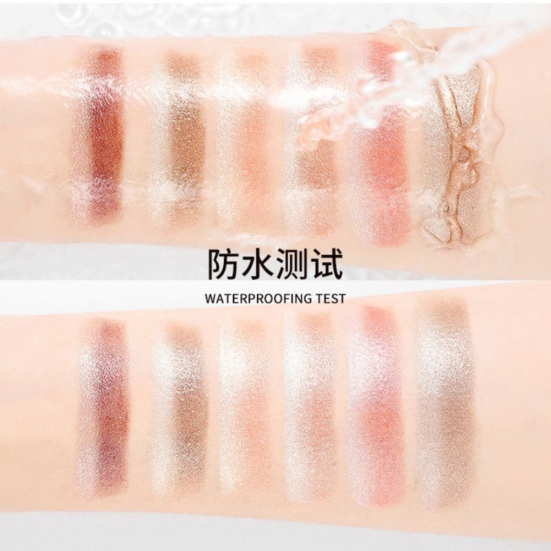 Dual Color Gradient Eyeshadow Stick, Waterproof and Sweat-Proof Shimmer Eye Shadow Pencil—Coffee Brown