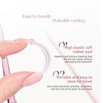 Frameless Wide-Angle Eyelash Curler, Portable Long-Lasting Natural Lash Curler, Clear Version—Pink