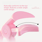 Frameless Wide-Angle Eyelash Curler, Portable Long-Lasting Natural Lash Curler, Clear Version—Yellow