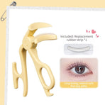 Frameless Wide-Angle Eyelash Curler, Portable Long-Lasting Natural Lash Curler - Yellow