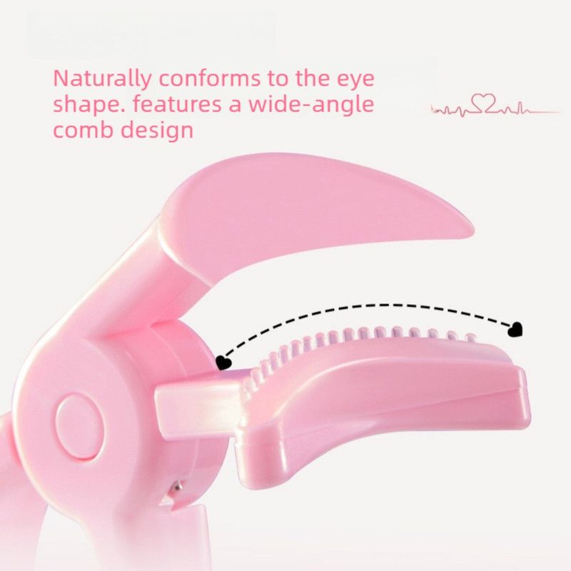 Frameless Wide-Angle Eyelash Curler, Portable Long-Lasting Natural Lash Curler - Yellow