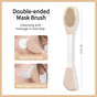Double-Ended Silicone Mask Brush & Cleansing Facial Brush, Beauty Tool—Beige