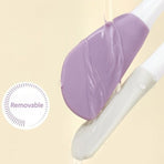 Double-Ended Silicone Mask Brush & Cleansing Facial Brush, Beauty Tool—Beige