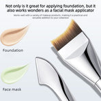 Double-ended Fish Tail Foundation Brush, Flat Ultra-thin Makeup & Mask Applicator