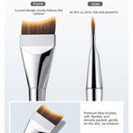 Double-ended Fish Tail Foundation Brush, Flat Ultra-thin Makeup & Mask Applicator
