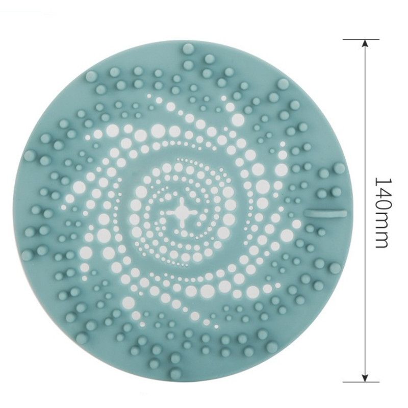 Silicone Drain Hair Catcher, Bathroom Sink Drain Strainer Cover—Blue