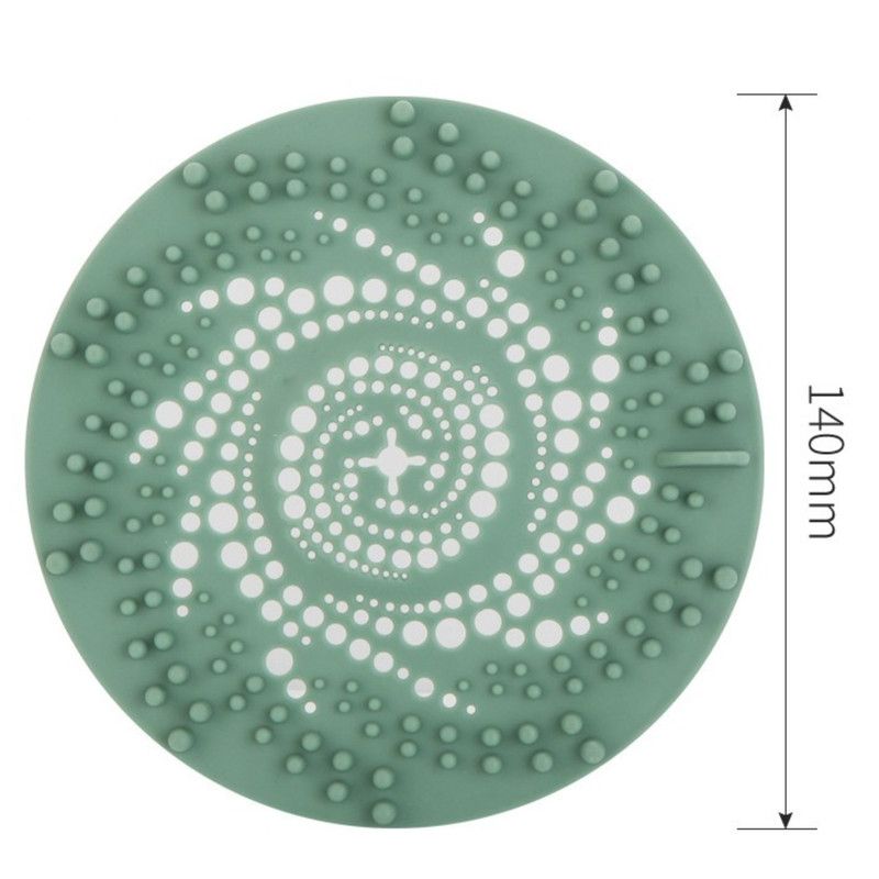 Silicone Drain Hair Catcher, Bathroom Sink Drain Strainer Cover—Green