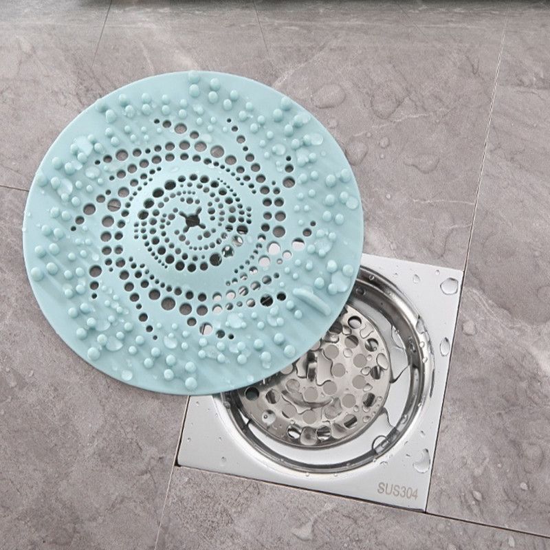Silicone Drain Hair Catcher, Bathroom Sink Drain Strainer Cover—Green