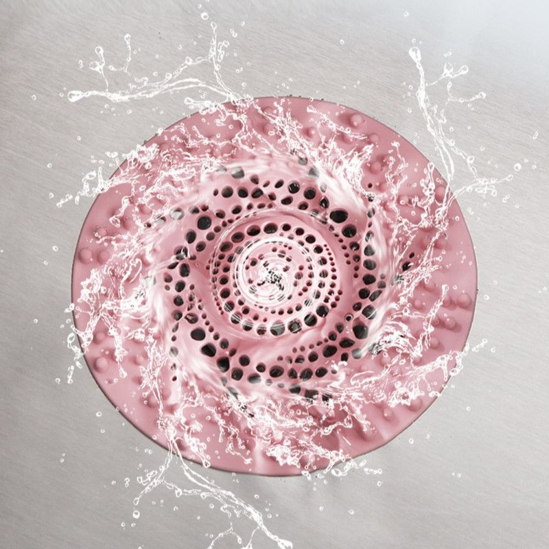 Silicone Drain Hair Catcher, Bathroom Sink Drain Strainer Cover—Green