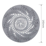 Silicone Drain Hair Catcher, Bathroom Sink Drain Strainer Cover—Light Gray