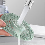 Silicone Drain Hair Catcher, Bathroom Sink Drain Strainer Cover—Light Gray