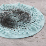 Silicone Drain Hair Catcher, Bathroom Sink Drain Strainer Cover—White