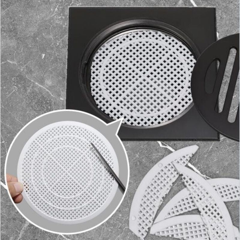 Cuttable Round Drain Hair Filter Screen, Bathroom Sewer Anti-clogging Filter Sheet