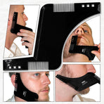 Men's Beard Shaping Template Comb, Beard Contour Styling Tool—Transparent