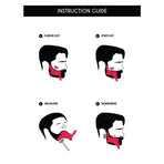 Men's Beard Shaping Template Comb, Beard Contour Styling Tool—Transparent