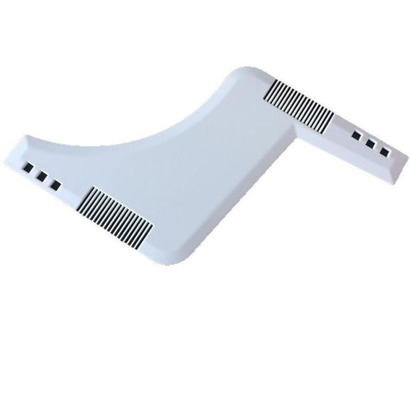 Men's Beard Shaping Template Comb, Beard Contour Styling Tool—White