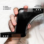 Men's Beard Shaping Template Comb, Beard Contour Styling Tool—White