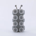 2-Piece Suction Cup Shower Head Holder, No-Drill Shower Bracket—White
