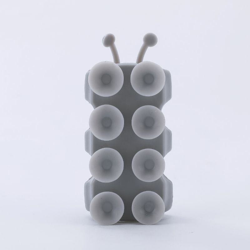 2-Piece Suction Cup Shower Head Holder, No-Drill Shower Bracket—White
