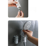 2-Piece Suction Cup Shower Head Holder, No-Drill Shower Bracket—White