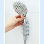 2-Piece Suction Cup Shower Head Holder, No-Drill Shower Bracket—White