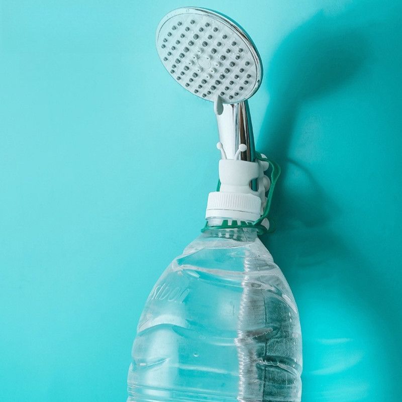 2-Piece Suction Cup Shower Head Holder, No-Drill Shower Bracket—White