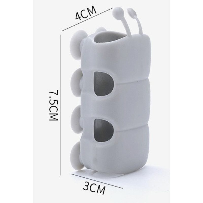 2-Piece Suction Cup Shower Head Holder, No-Drill Shower Bracket—White
