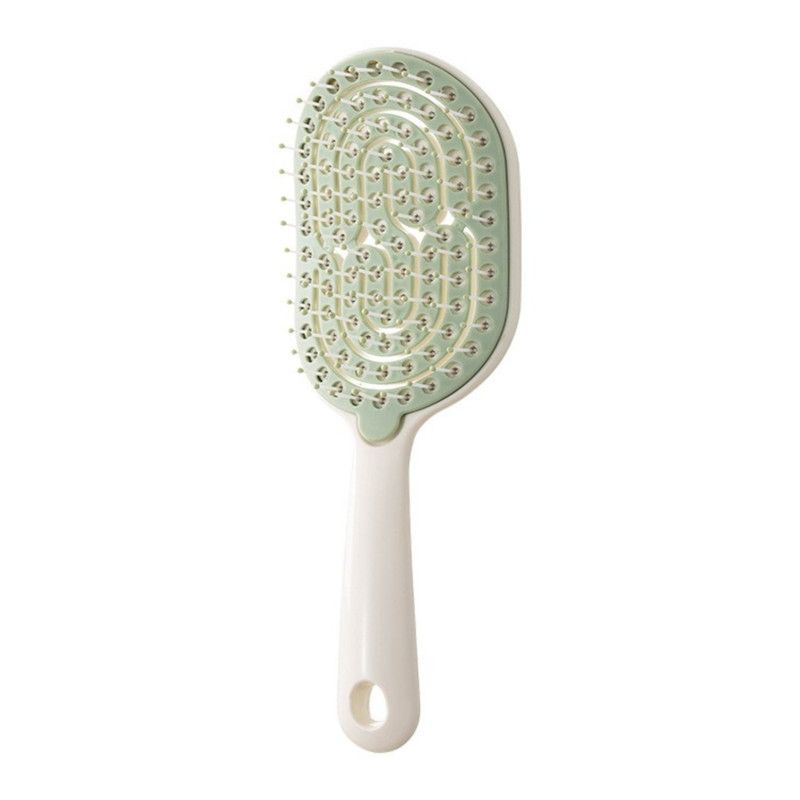 Women's Comb, Hollow Massage Comb, Volume Hair Styling Comb—Green