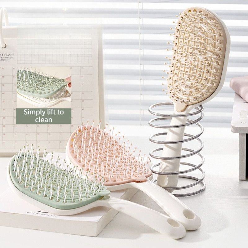 Women's Comb, Hollow Massage Comb, Volume Hair Styling Comb—Pink