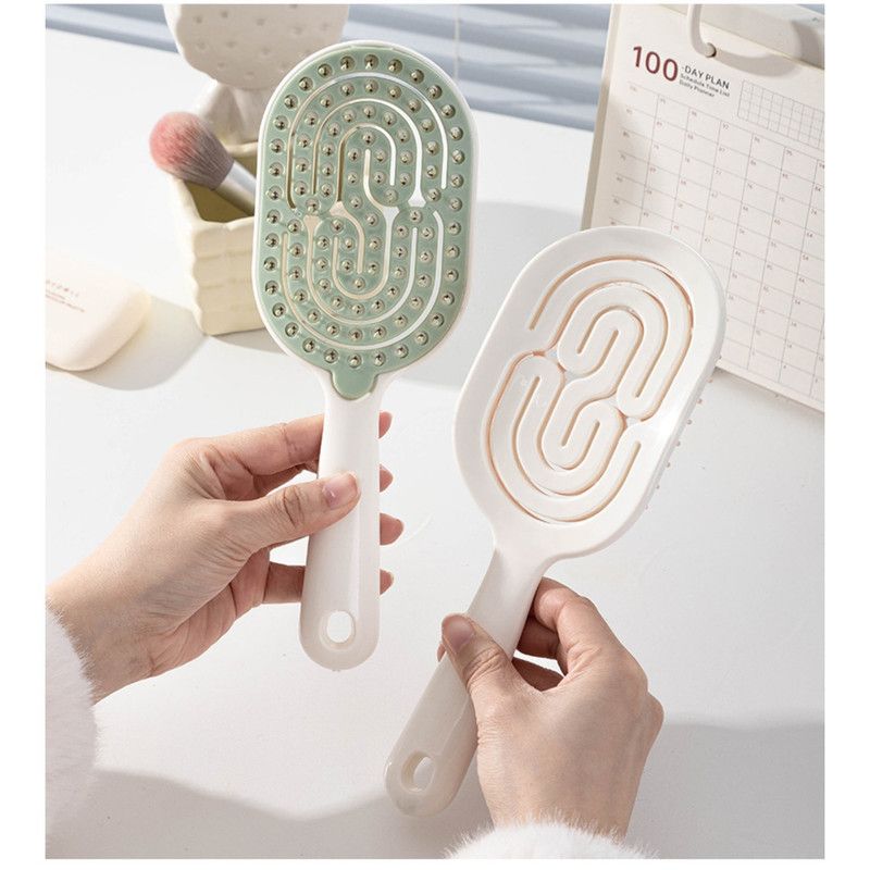Women's Comb, Hollow Massage Comb, Volume Hair Styling Comb—Pink