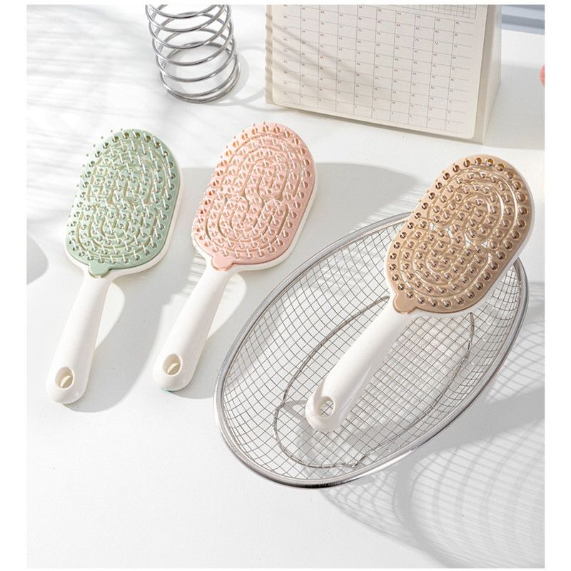 Women's Comb, Hollow Massage Comb, Volume Hair Styling Comb—Pink