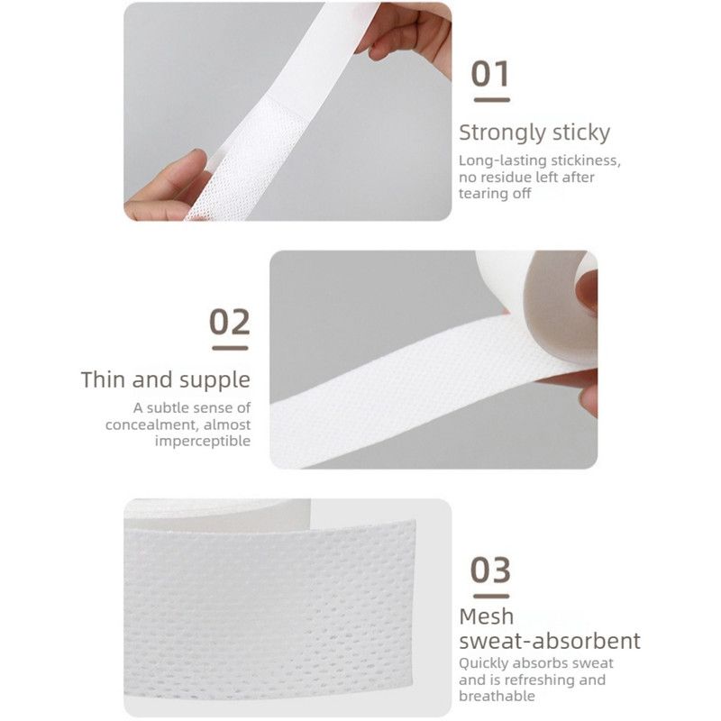 Collar Sweat Absorbent Pads, Disposable Invisible Neckline Anti-Dirt Liner—5 meters, 2-pack